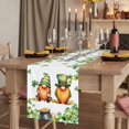 thumbnail image 2 of Table Runners 70 Inches Long Dress Scarves, St. Patrick's Day Farmhouse Coffee/Dining/Kitchen Table Decor, Holiday Table Runner, Green Gnomes Lucky Shamrocks Flags 13x70 Inch, 2 of 9
