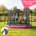 thumbnail image 4 of Trampolin 10ft 3m Brincolin Seguridad Empotrado Malla Lona de salto Negro Cobertor de resortes Rosa, 4 of 7