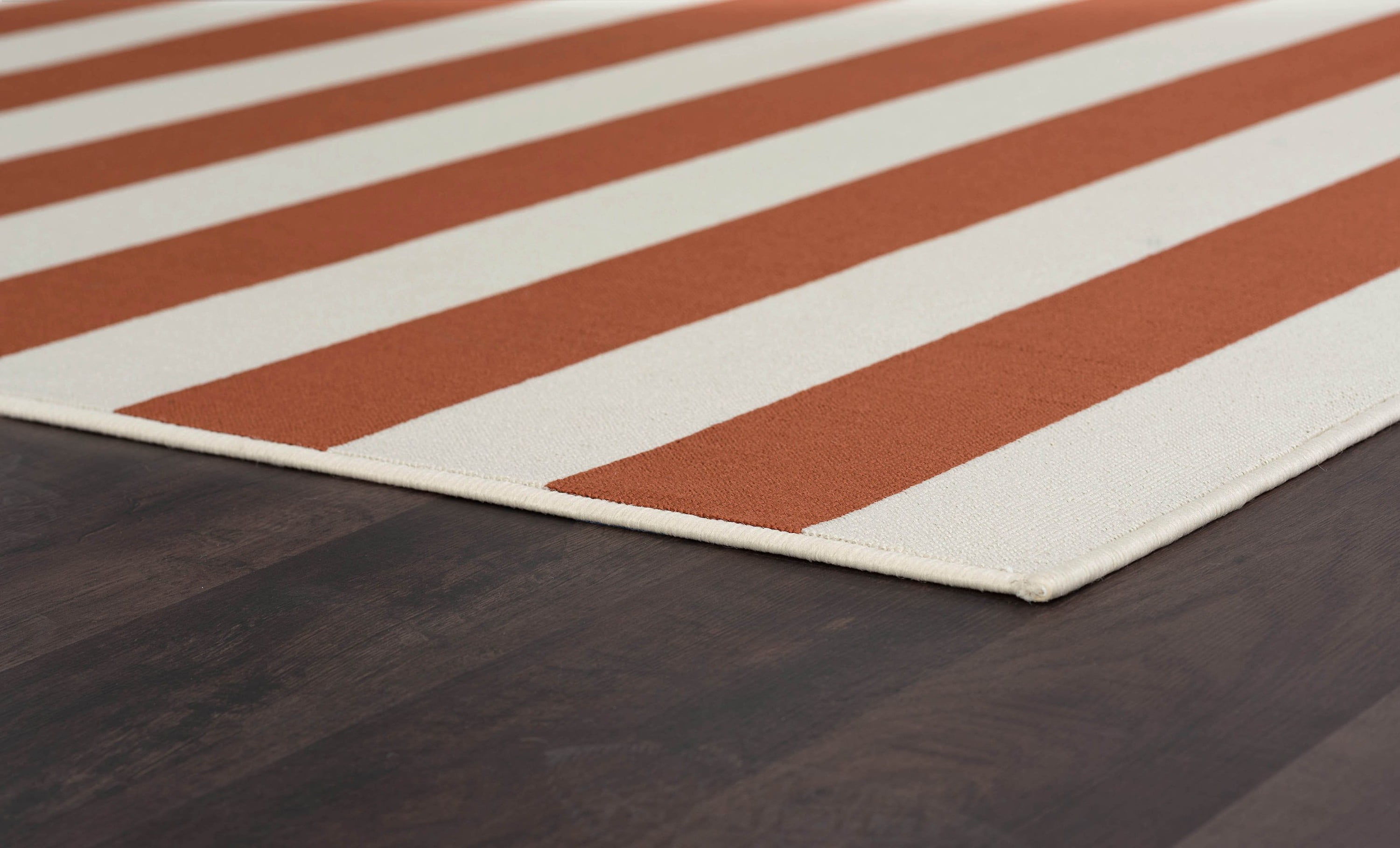 5x8 Water Resistant, Indoor Outdoor Rugs for Patios, Front Door Entry, Entryway, Deck, Porch, Balcony | Outside Area Rug for Patio | Terra, Stripe | Size: 5'3'' x 7'3''