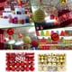 thumbnail image 3 of Toystoory Adornos de bolas navideñas de amplia aplicación, 101 piezas, para una decoración eficaz, fáciles de plástico Kits de decoración para fiestas rojo 101PCS, 3 of 6