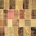 thumbnail image 1 of Ahgly Company Indoor Square Patchwork Brown Transitional Area Rugs, 6' Square, 1 of 4