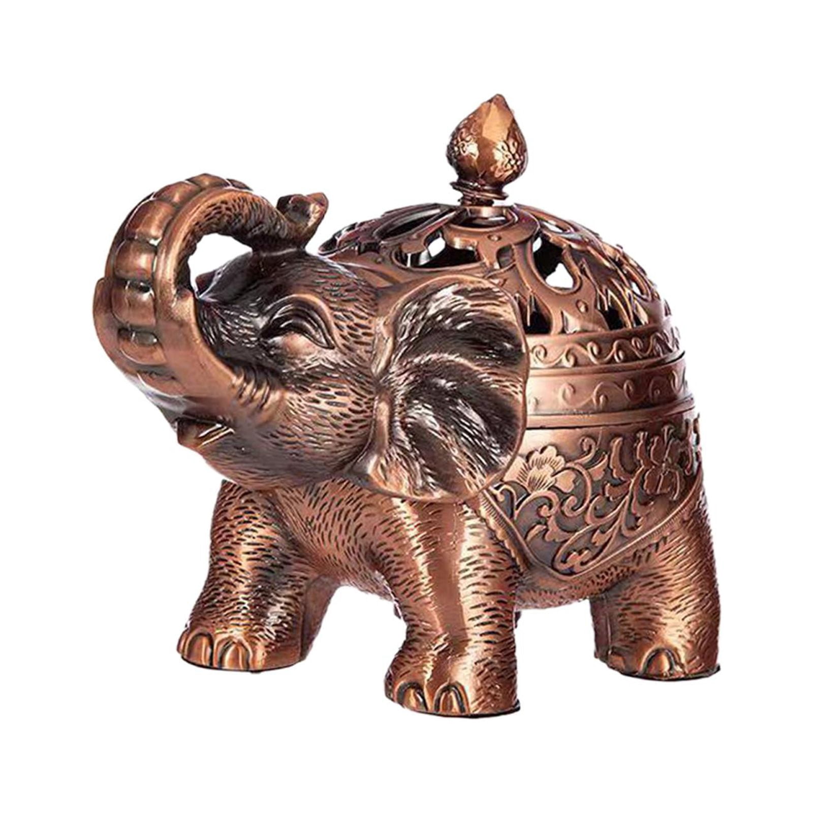 WLPZXP Antique Style Elephant Incense Burner, Metal Incense Holder Incense Stand Censer Style A