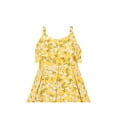 thumbnail image 4 of Girls Dress Chiffon Suspender Yellow Floral Ruffle Sleeveless 8 Years, 4 of 6