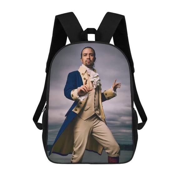 Hamilton-The-Musical Backpack, Bookbag with Adjustable Shoulder Straps And Large Zip Compartment, Unisex Travel Bags 17 Inch