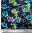 thumbnail image 3 of Soimoi Rayon Fabric Leaves & Floral Artistic Fabric Prints by Yard 56 Inch Wide, 3 of 3