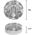 thumbnail image 1 of FMSHPON Octopus Set of 6 Round Coaster for Drinks, Absorbent Ceramic Stone Coasters Cup Mat with Cork Base for Home Kitchen Room Coffee Table Bar Decor, 1 of 6