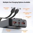 thumbnail image 5 of Aioneus 22.5W Power Bank with Built in Cables, Slim Portable Charger 20000mAh Fast Charging Battery Pack for Cell Phone, Black, 5 of 9