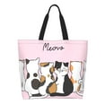 thumbnail image 1 of Disketp Cute Cats Bolsa Tote Estampada para Mujer, Bolso de Hombro y de Mano para Compras y Viajes, 1 of 8