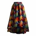 thumbnail image 3 of Bintarealwax African Print Skirt for Women Traditional Ankara Casual Dashiki High Waist Long Skirts, 3 of 5