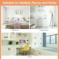 thumbnail image 6 of Gymax Modern Metal Tripod Floor Lamp White Fabric Shade w/ Chain Switch Home & Office, 6 of 9