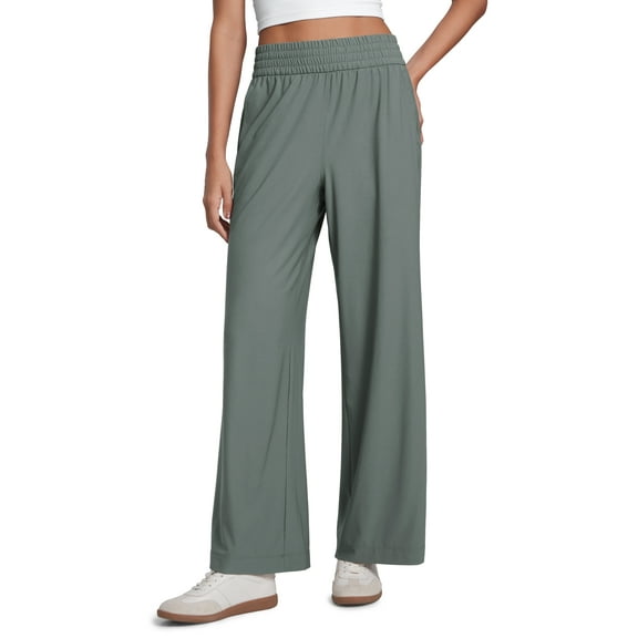 CRZ YOGA Lightweight Wide Leg Casual Pants for Women 30" Flowy Travel Work Loose Fit Summer