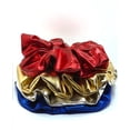 thumbnail image 4 of Handmade Red Metallic Hair Scrunchie, 4 of 5