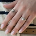 thumbnail image 3 of SOLITAIRE JEWELS 2Ct Round Moissanite Diamond Solitaire Wedding Ring Solid 14K White Gold Gift Ring, 3 of 4