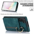 thumbnail image 6 of Nalacover for Samsung Note 10, Wallet RFID Credit Card Holder and Zipper Pocket,Drop Protection Flip Cover Ring Holder Kickstand Double Magnetic Clasp for Samsung Galaxy Note 10, Blue, 6 of 12