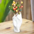 thumbnail image 3 of Jarrón de mesa moderno, soporte para bolígrafos, macetas, arreglos florales, artesanías, maceta para flores 15cmx12cmx31cm Blanco, 3 of 9