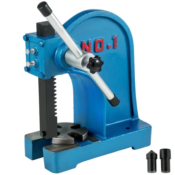 VEVOR Manual Arbor Press 1 Ton, Heavy Duty Arbor Press with 4-5/8 inch Maximum Height, Manual Desktop Arbor Press Cast Iron Material, for Riveting Punching Holes