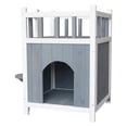 thumbnail image 4 of SalonMore Chat Animal de Compagnie Maison avec Balcon Maison Petit Chien Extérieur Abri Intérieur, 4 of 8