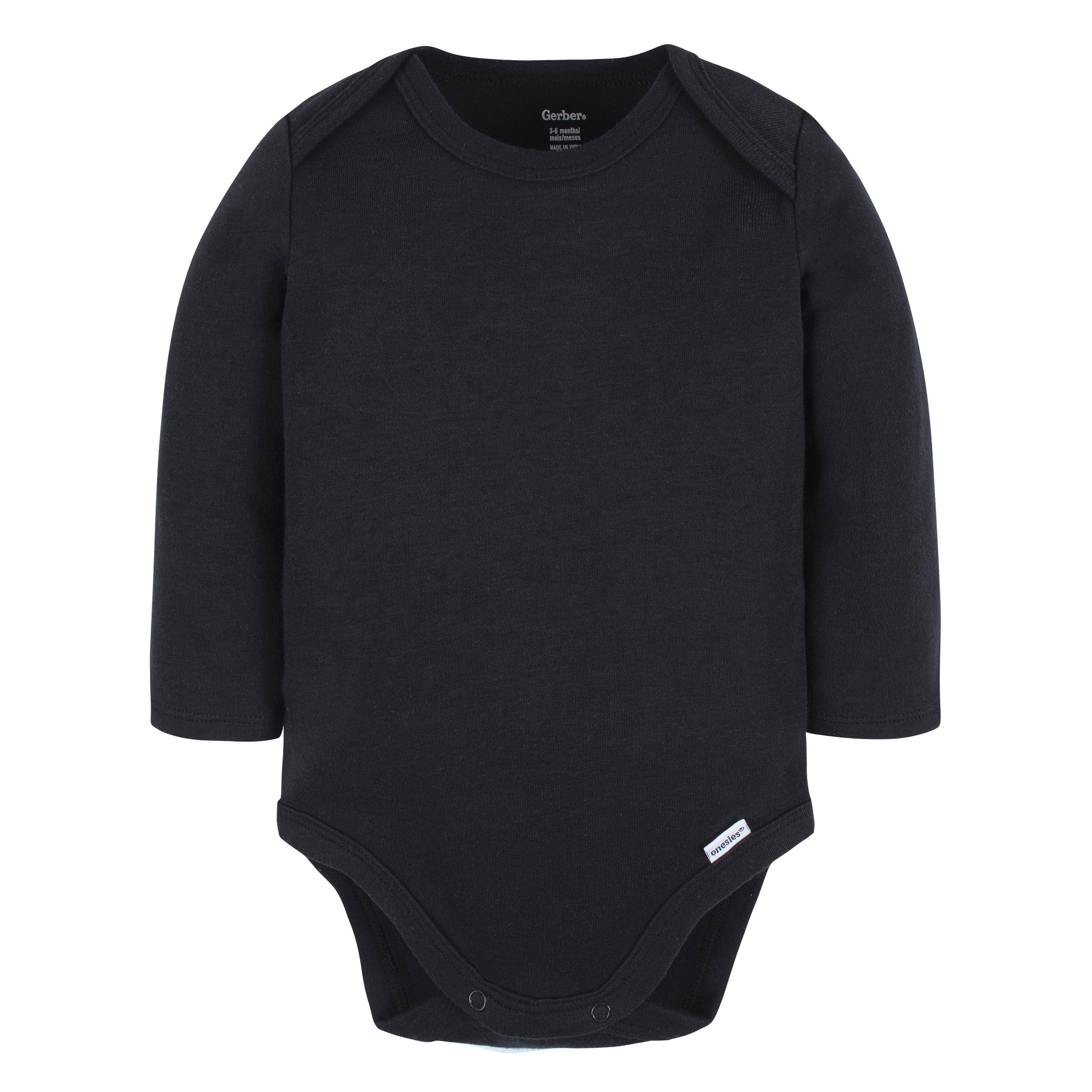 Gerber Onesies Brand Baby Gender Neutral Long Sleeve Bodysuits, 5 Pack, Sizes 3-6 Months - 24 Months