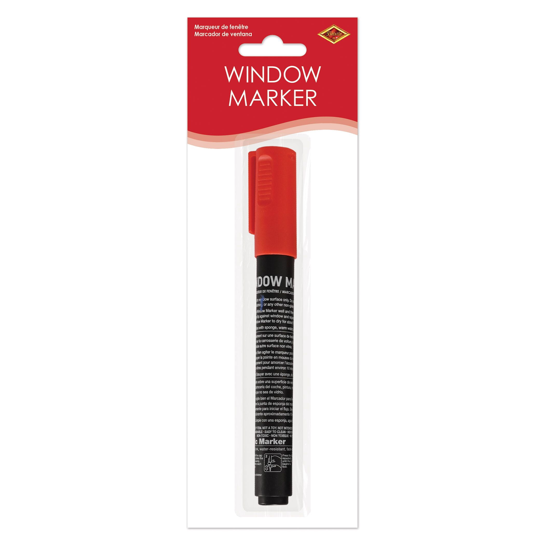 24 Pack Bulk Red Washable Window Marker Indoor & Outdoor Use