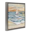 thumbnail image 3 of Stupell Industries Coastal Watercolor Boat Beach View Gray Floating Frame Canvas Art, 25 x 25, by Audrey Jeanne Roberts, 3 of 8