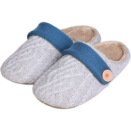 

CoCopeaunt Women Warm Knitted Fleece Plush Slippers Socks Indoor Slip On Comfy Slippers House Shoes