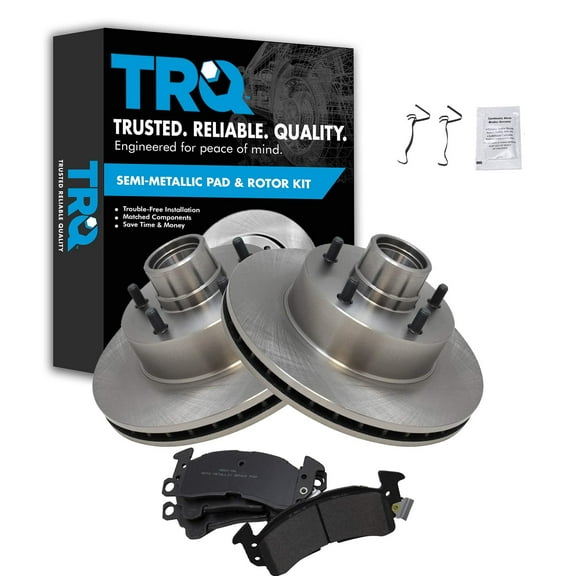 TRQ Front Disc Rotor & Brake Pad Set Kit Fits Select Chevrolet Pontiac GM