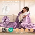 thumbnail image 3 of Electric Heated Blanket  Size - 62"x84" Heating Blanket with 9 Heat Levels & 1-10 Hours Timer,  Heating Flannel Blanket ETL Certified Machine Washable,   Idea - Purple, 3 of 7