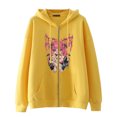 thumbnail image 1 of Estilo oscuro hip hop gótico Harajuku Y2K mariposa estampado de letras cremallera Sudadera con capucha Harajuku chaqueta sudadera, 1 of 5