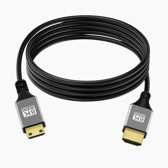 Xiwai Mini HDMI 2.1 Ultra Thin HDTV Cable 8K 4K Hyper Super Flexible Slim Cord Type-A to Type-C for Camera HDTV