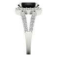 thumbnail image 3 of Solitaire with Accents Engagement Ring for Women - 2.6ct Natural Onyx in 18K White Gold Promise Ring, 3 of 6