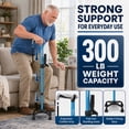 thumbnail image 6 of Healthbazaar Adjustable Lightweight Quad Cane for Women and Men, Blue, 6 of 11