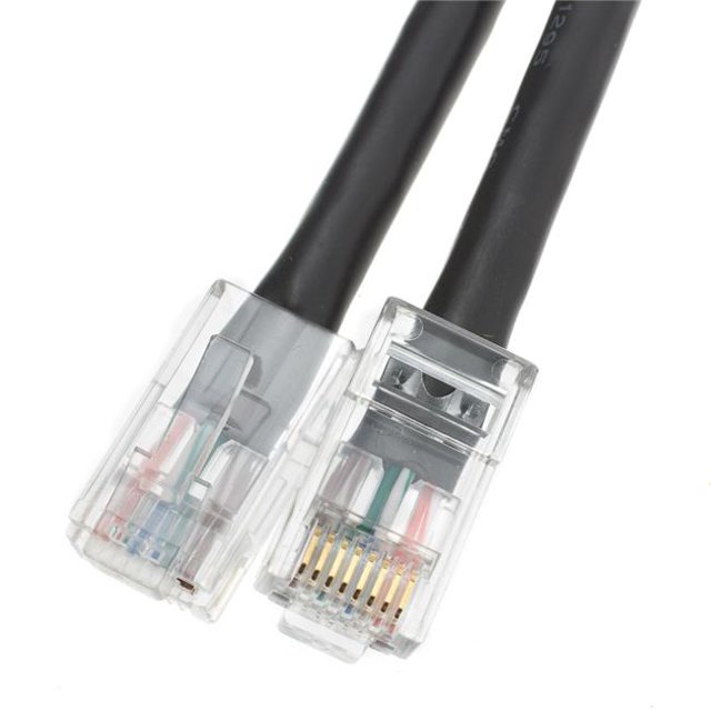 Cat5e Black Ethernet Patch Cable, Bootless - 3 ft.
