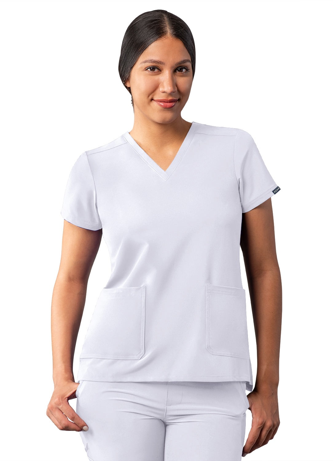 Adar Addition Scrubs For Women Modern VNeck Scrub Top