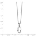 thumbnail image 3 of 925 Sterling Silver White Ice .02ct Diamond Necklace; 18 inch; for Adults and Teens; for Women and Men, 3 of 3