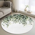 thumbnail image 3 of Summer Leaf Round Area&nbsp;Rug 4ft Plant Eucalyptus Leaf Watercolor Non-Slip&nbsp;Washable Circle Rugs Soft Felt Indoor Floor Mat for Bedroom Kitchen Living Room Bathroom, 3 of 9