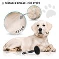 thumbnail image 2 of Poodle Pet Round Soft Bristle Hair Brush Pet Grooming Tool for Dogs & Cats (Black), 2 of 8