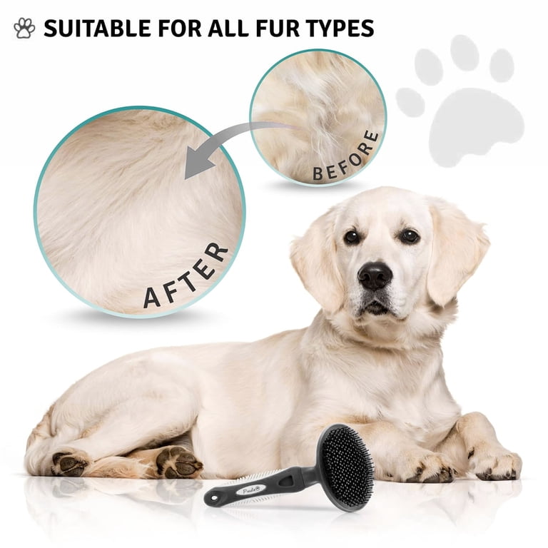 Poodlie Round Soft Bristle Hair Brush Pet Grooming Tool photo 3
