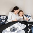 thumbnail image 5 of Manfei Vintage Butterfly Bedding Sets King with Comforter for Girls, Spring Flower Floral Duvet Insert, Black White Marbling Comforter Sets King Size, Super Cozy Room Decorative, 3pcs Reversible, 5 of 8