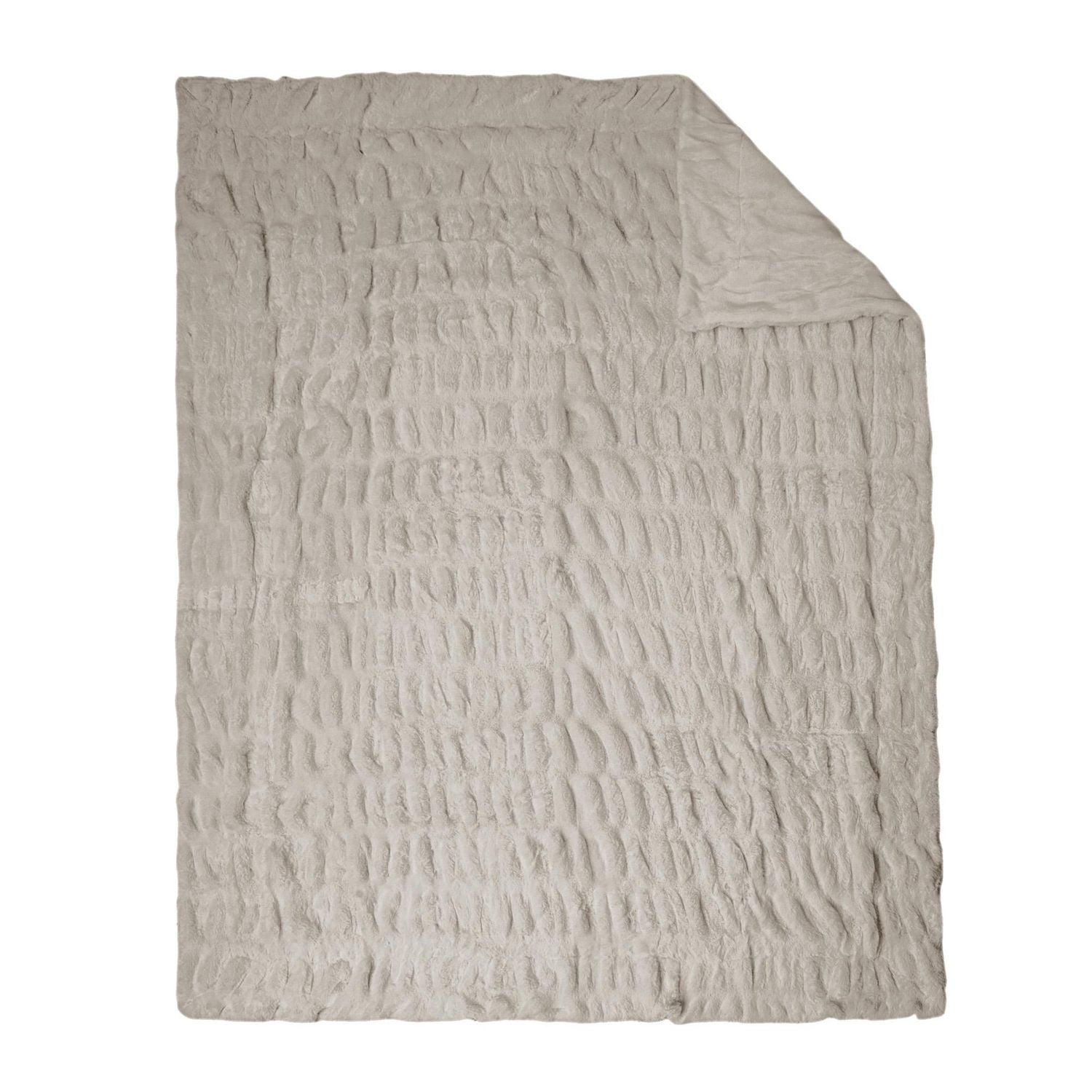 Faux Fur Throw Taupe