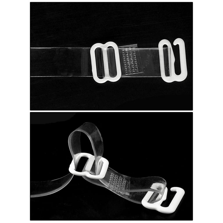 Invisible Bra Straps | 3 Pairs Clear Bra Straps Non-Slip Adjustable for  Strapless Bra, Transparent, 10-mm