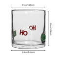 thumbnail image 3 of Christmas Icon Glass Cups Set - 14 oz Wreath Christmas Tree and OH Stemless Wine Glasses Double Old Fashioned Icon Juice Glasses Drinking Cups for Holiday Party Supplies and Christmas Gift, 3 of 8