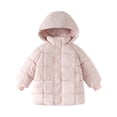 thumbnail image 5 of Ymyiu Kids Winter Coat Boys Girls Long Lightweight Hooded Puffer Jacket Packable Autumn and Winter Long Down Coats Size 7-8 Years(Pink, 7-8 Years), 5 of 7
