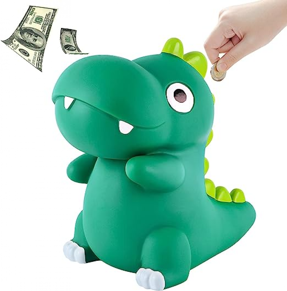 Piggy Bank for Boys, Dinosaur Toys Money Bank Coin Bank, Unbreakable