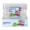 thumbnail image 2 of Sistema Klip It Food Storage Containers, 1 L, Assorted Colours, 3 Pack, 2 of 5