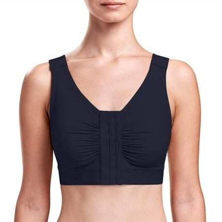 Marena FlexFit Adjustable Sport Shirred Front Shoulder Closure Bra , 30 B/C, Black | Walmart Canada