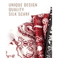 thumbnail image 2 of 4 Pack 35" Large Silk Scarf Satin Square Head Scarves Silk Like Neck Scarf Hair Sleeping Wraps Lightweight Silk Bandana, 2 of 11