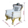 thumbnail image 3 of Escala 1/9 Antiguo Miniatura Resina Sofá Sillón Muebles Decoración Blanco Sunnimix Sillón de muñecas de figura de acción, 3 of 8