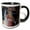 Black/White, variant on 3drose, Greece, Epirus, Moni Tsoukas Monastery, Fresco of Saint George, 11oz Two-tone Green Mug