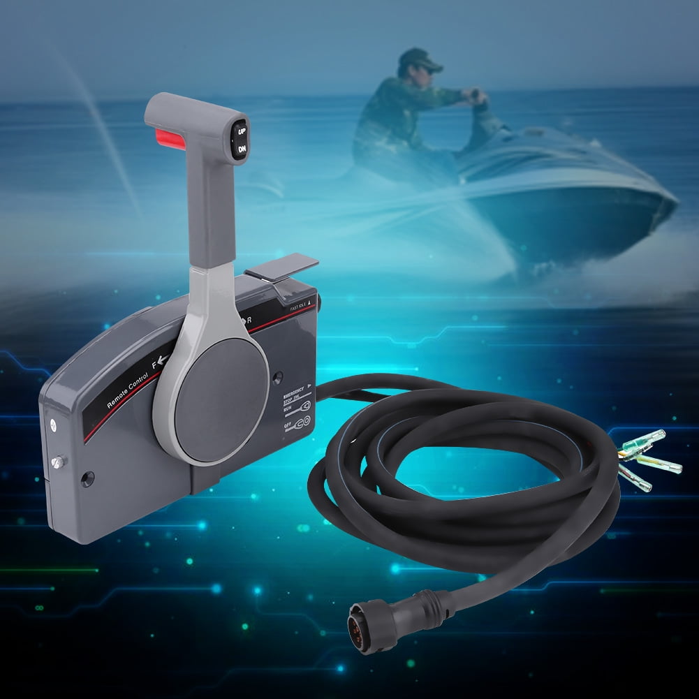 Yosoo Outboard Side Mount Remote Control Box, Boat Outboard Engine Side