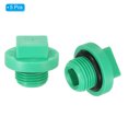 thumbnail image 3 of G1/2" Square Male Thread PPR Pipe Fitting End Cap, Tubing Stopper for Preventing Leakage, Green 5Pcs, 3 of 4